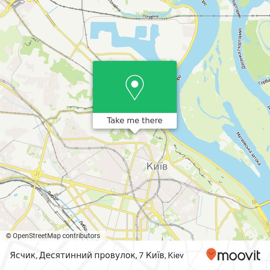 Карта Ясчик, Десятинний провулок, 7 Київ