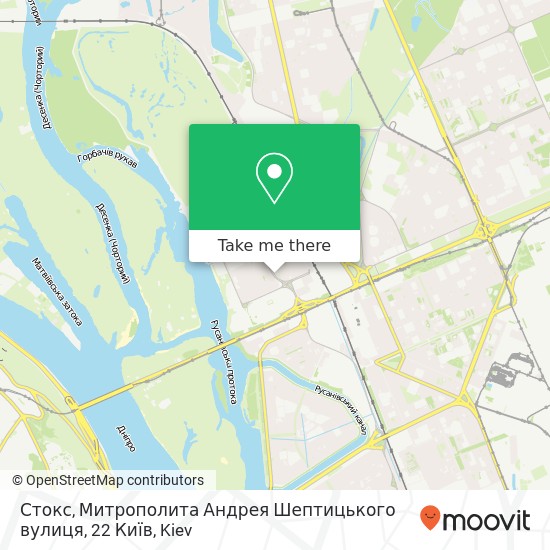 Стокс, Митрополита Андрея Шептицького вулиця, 22 Київ map