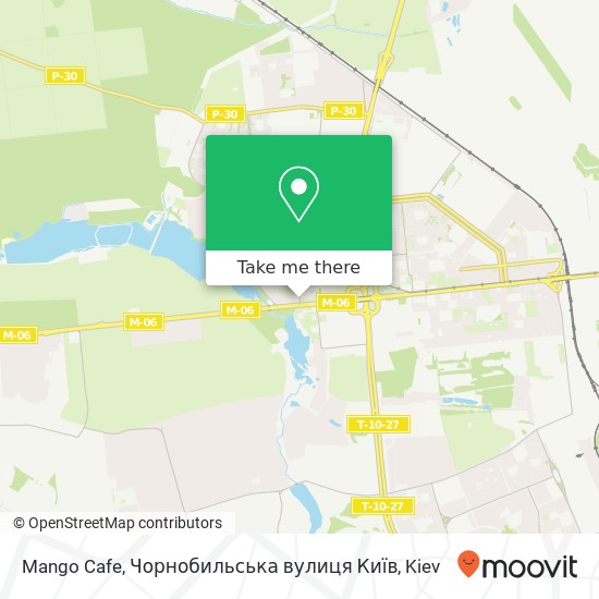 Mango Cafe, Чорнобильська вулиця Київ map
