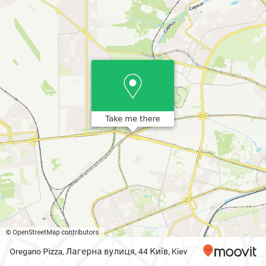 Карта Oregano Pizza, Лагерна вулиця, 44 Київ