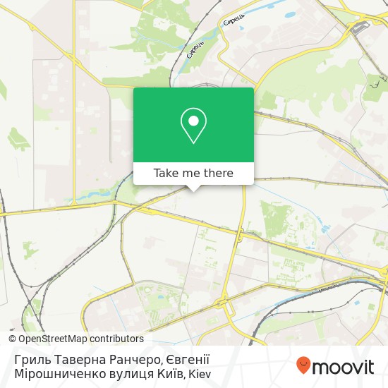 Гриль Таверна Ранчеро, Євгенії Мірошниченко вулиця Київ map