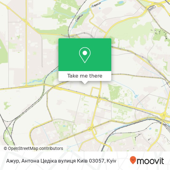 Ажур, Антона Цедіка вулиця Київ 03057 map