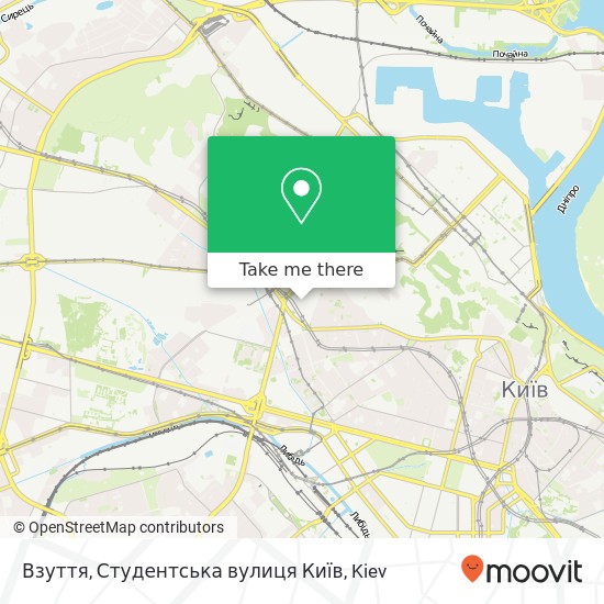 Взуття, Студентська вулиця Київ map