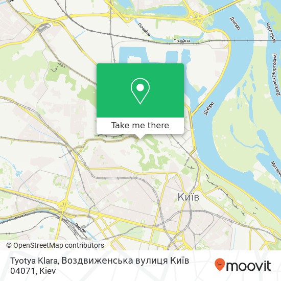 Tyotya Klara, Воздвиженська вулиця Київ 04071 map