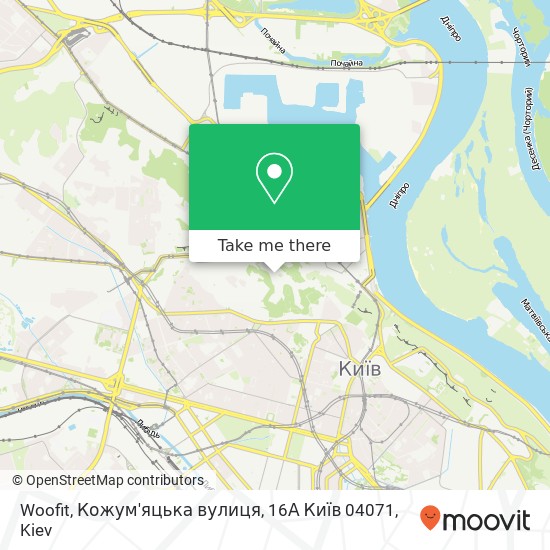 Woofit, Кожум'яцька вулиця, 16А Київ 04071 map