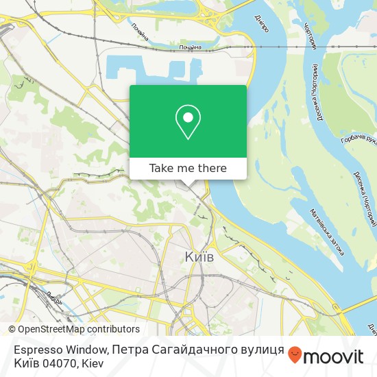 Espresso Window, Петра Сагайдачного вулиця Київ 04070 map