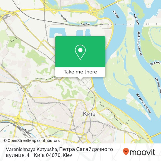 Карта Varenichnaya Katyusha, Петра Сагайдачного вулиця, 41 Київ 04070