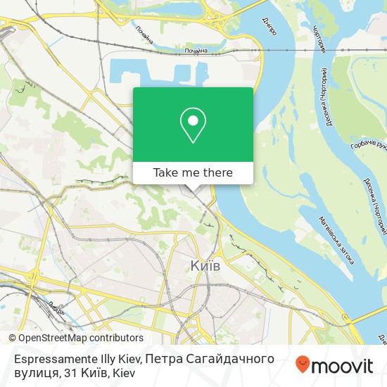 Espressamente Illy Kiev, Петра Сагайдачного вулиця, 31 Київ map