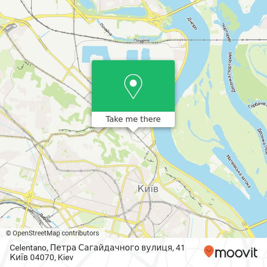 Карта Celentano, Петра Сагайдачного вулиця, 41 Київ 04070