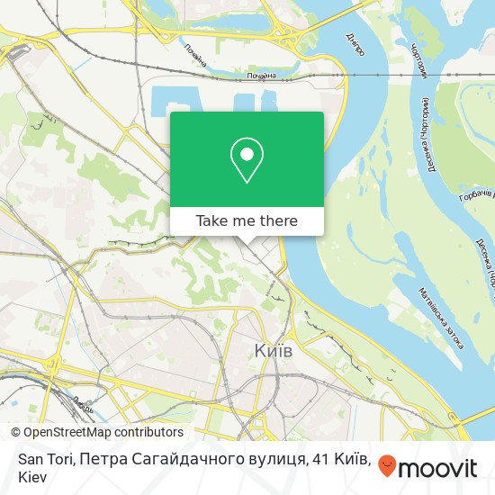 San Tori, Петра Сагайдачного вулиця, 41 Київ map