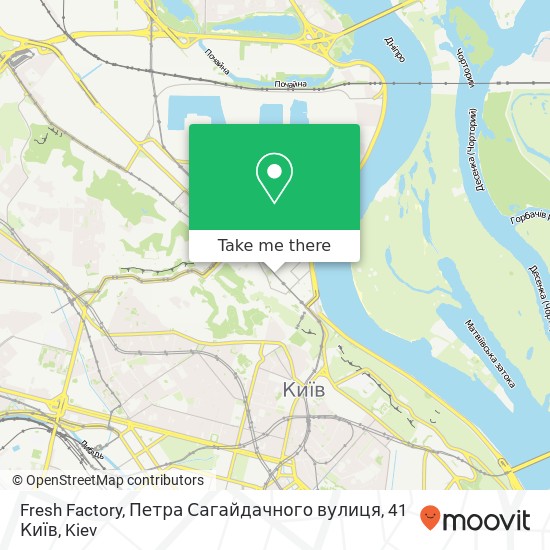 Fresh Factory, Петра Сагайдачного вулиця, 41 Київ map