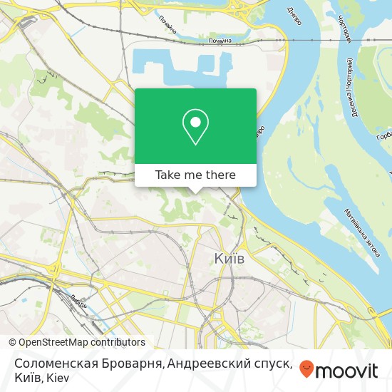 Соломенская Броварня, Андреевский спуск, Київ map