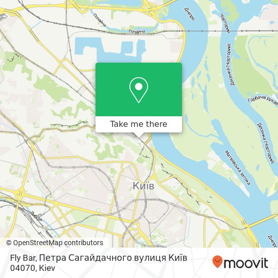 Fly Bar, Петра Сагайдачного вулиця Київ 04070 map