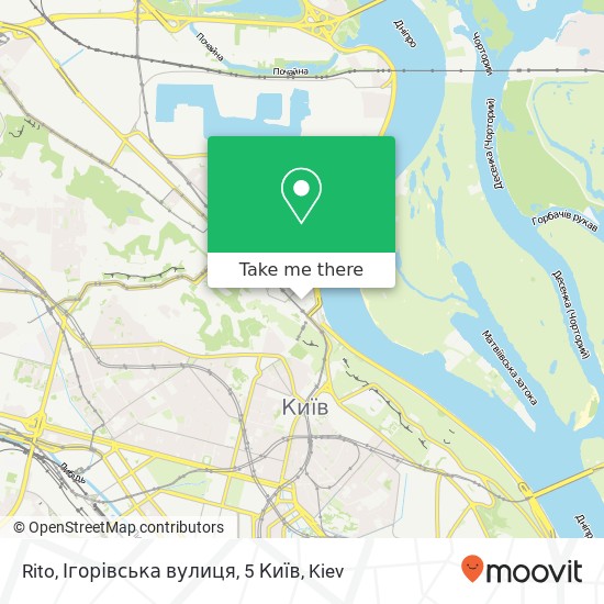 Карта Rito, Ігорівська вулиця, 5 Київ