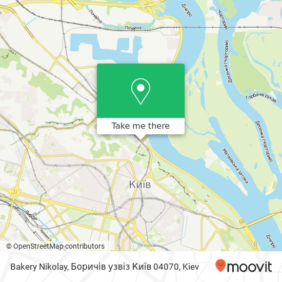 Bakery Nikolay, Боричів узвіз Київ 04070 map