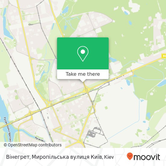 Вінегрет, Миропільська вулиця Київ map