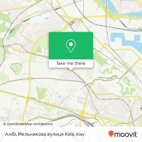 Алібі, Мельникова вулиця Київ map
