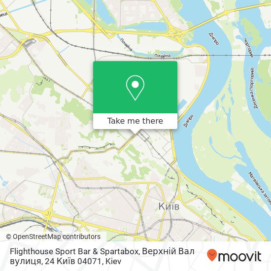 Flighthouse Sport Bar & Spartabox, Верхній Вал вулиця, 24 Київ 04071 map