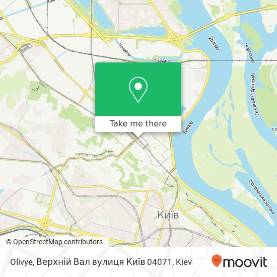 Карта Olivye, Верхній Вал вулиця Київ 04071