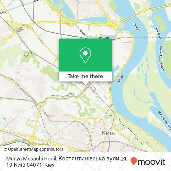 Menya Musashi Podil, Костянтинівська вулиця, 19 Київ 04071 map