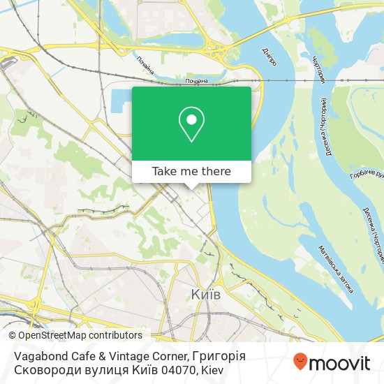 Vagabond Cafe & Vintage Corner, Григорія Сковороди вулиця Київ 04070 map