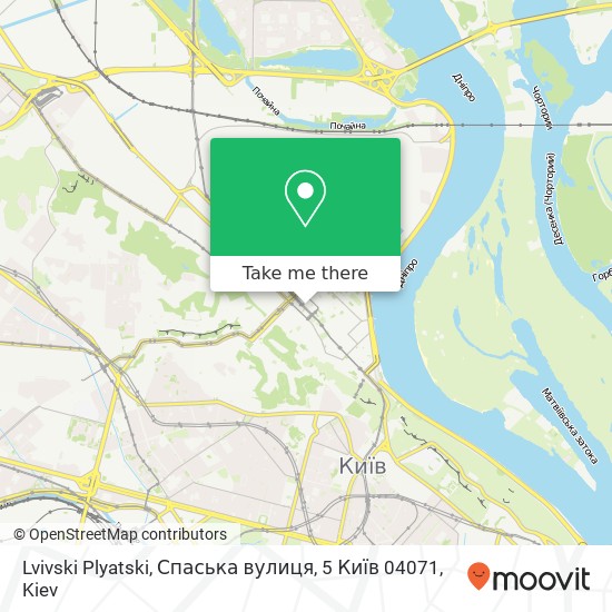 Карта Lvivski Plyatski, Спаська вулиця, 5 Київ 04071