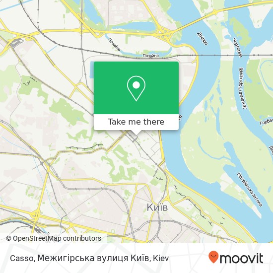 Casso, Межигірська вулиця Київ map