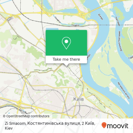 Карта Zi Smacom, Костянтинівська вулиця, 2 Київ