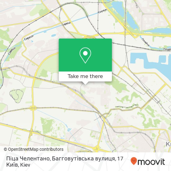 Піца Челентано, Багговутівська вулиця, 17 Київ map