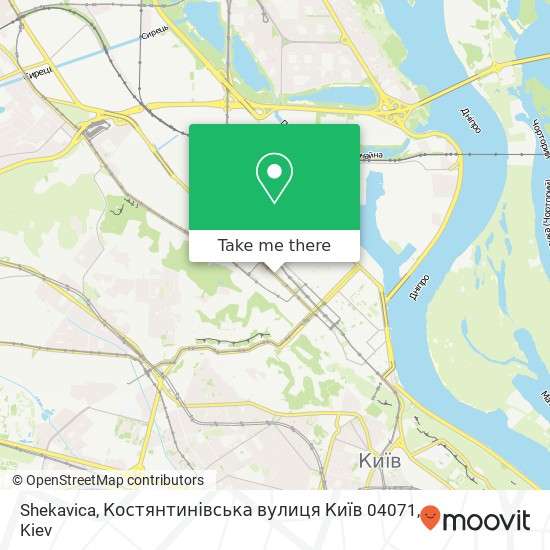 Shekavica, Костянтинівська вулиця Київ 04071 map