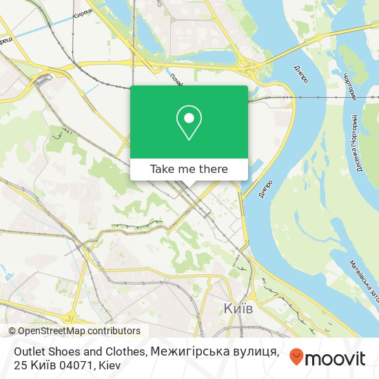 Outlet Shoes and Clothes, Межигірська вулиця, 25 Київ 04071 map