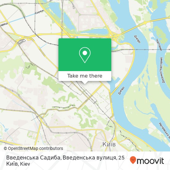 Карта Введенська Садиба, Введенська вулиця, 25 Київ
