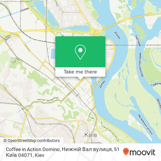 Coffee in Action Domino, Нижній Вал вулиця, 51 Київ 04071 map