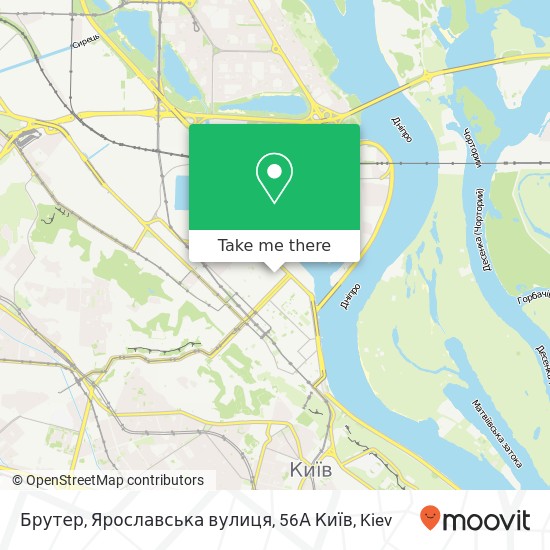 Брутер, Ярославська вулиця, 56А Київ map