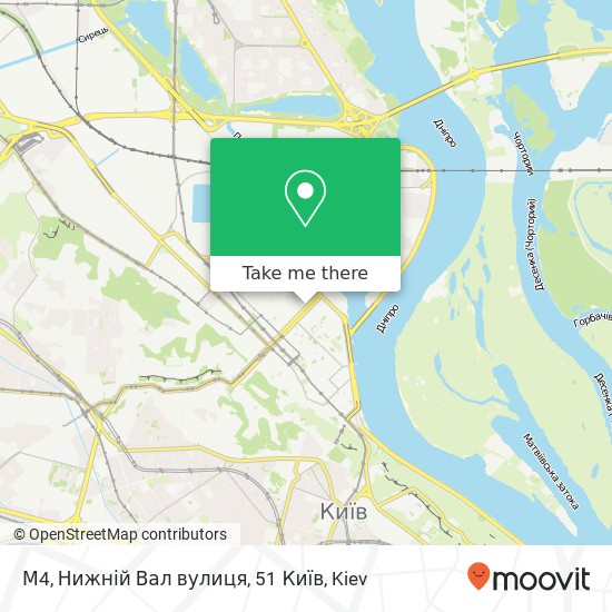 Карта М4, Нижній Вал вулиця, 51 Київ