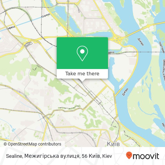 Карта Sealine, Межигірська вулиця, 56 Київ