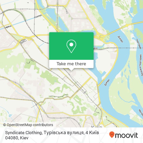 Syndicate Clothing, Турівська вулиця, 4 Київ 04080 map