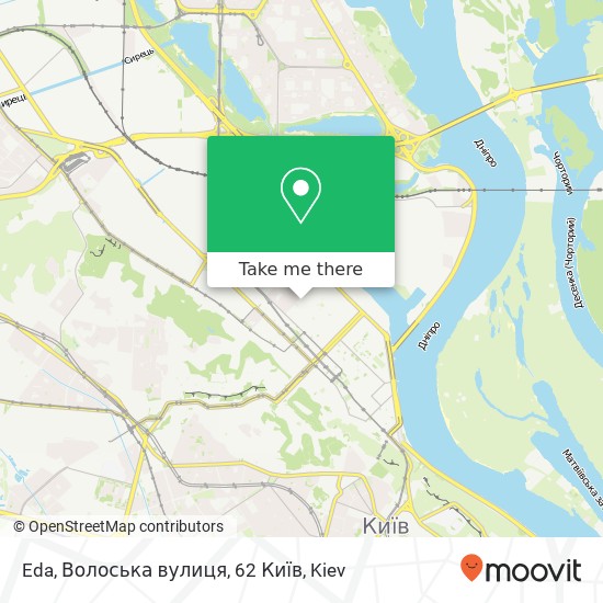 Карта Eda, Волоська вулиця, 62 Київ