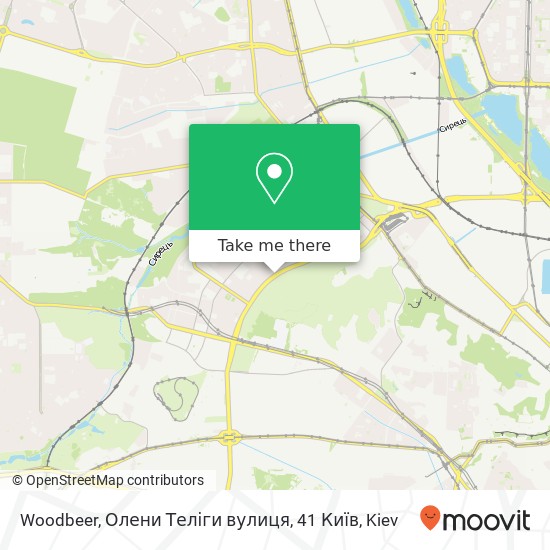 Карта Woodbeer, Олени Теліги вулиця, 41 Київ