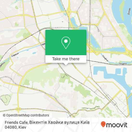 Friends Cafe, Вікентія Хвойки вулиця Київ 04080 map