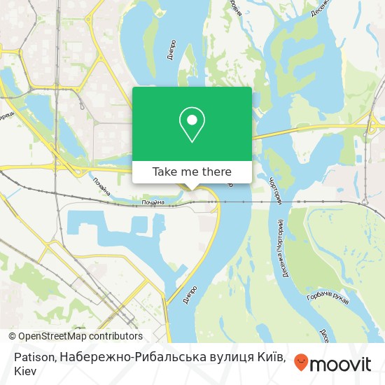 Patison, Набережно-Рибальська вулиця Київ map