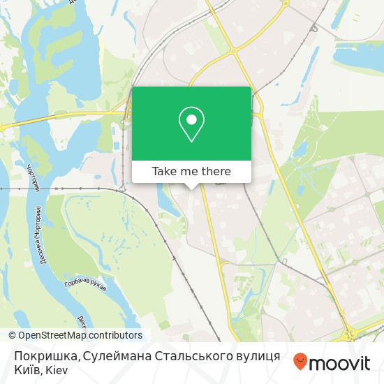 Карта Покришка, Сулеймана Стальського вулиця Київ