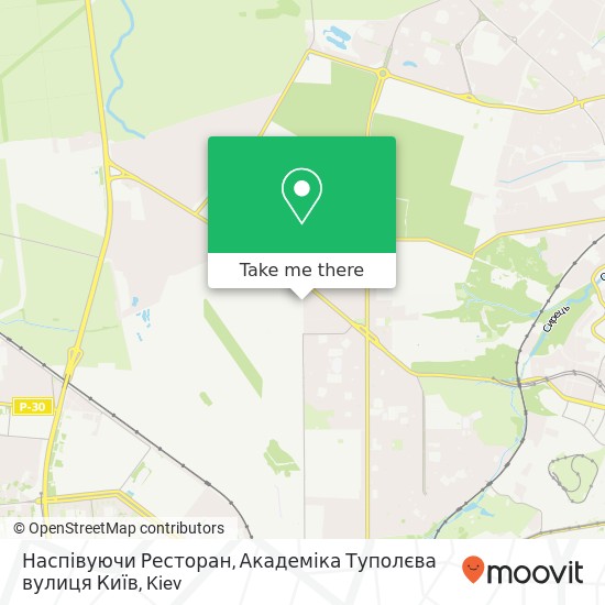 Наспівуючи Ресторан, Академіка Туполєва вулиця Київ map