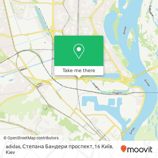 adidas, Степана Бандери проспект, 16 Київ map