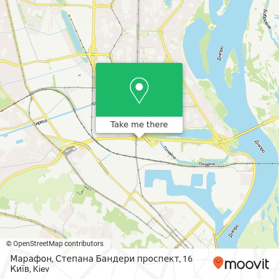 Карта Марафон, Степана Бандери проспект, 16 Київ