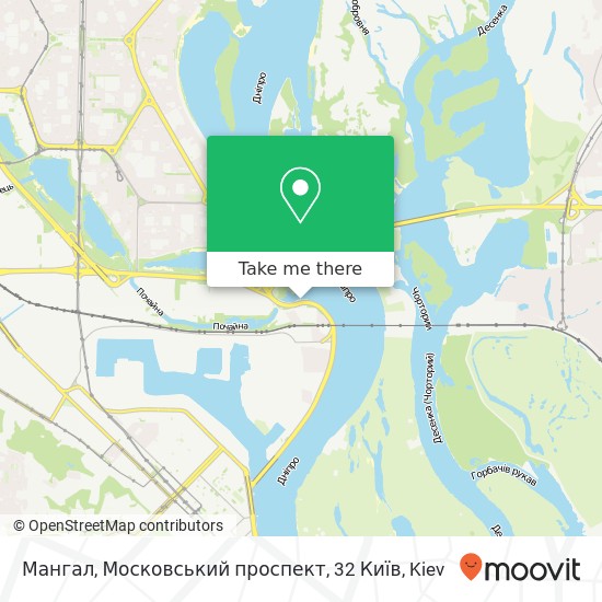 Мангал, Московський проспект, 32 Київ map