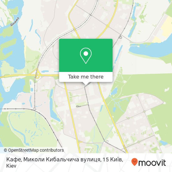 Карта Кафе, Миколи Кибальчича вулиця, 15 Київ