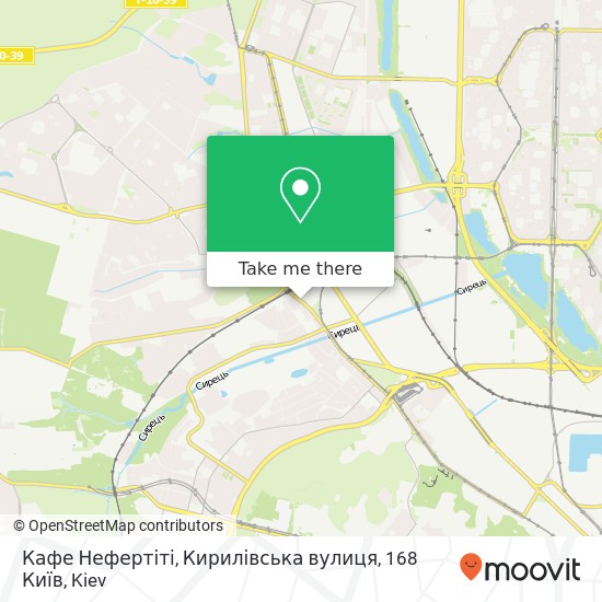 Кафе Нефертіті, Кирилівська вулиця, 168 Київ map