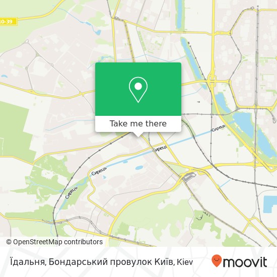 Їдальня, Бондарський провулок Київ map