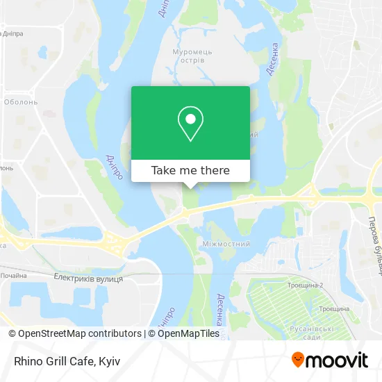 Карта Rhino Grill Cafe